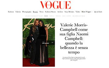 Dr Bacman in der Vogue Italia mit der Mutter von Naomie Campbell